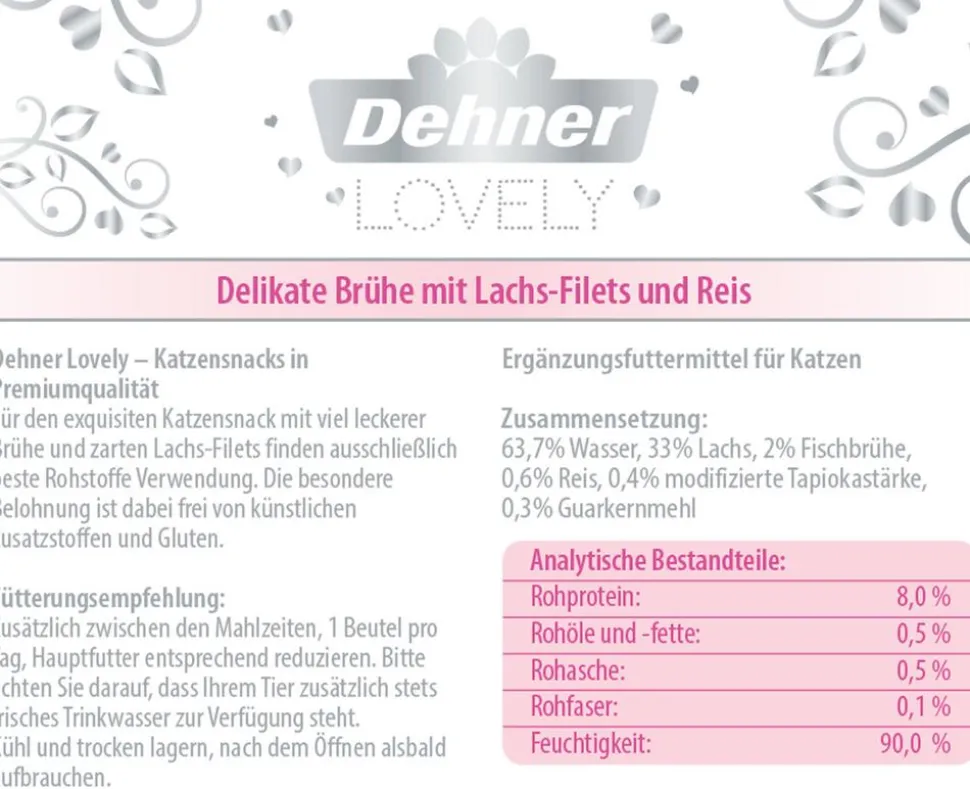 Dehner Premium Lovely Katzensnack Filets in Brühe Rückzugs-Ort, 24 x 40 g