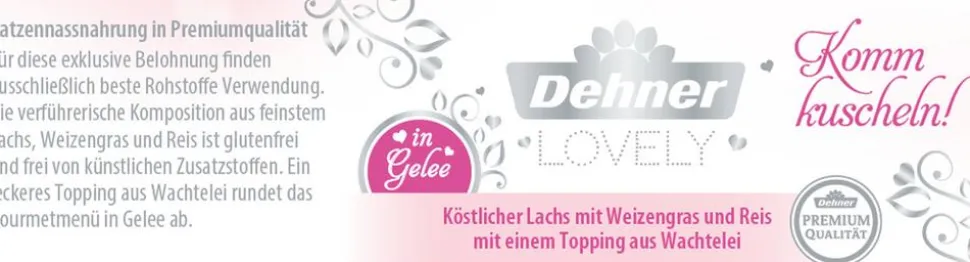 Dehner Premium Lovely Nassfutter für Katzen Hier bin ich!, 24 x 70 g