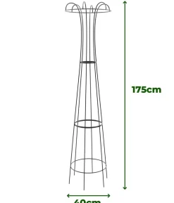 Dehner Premium Metall-Obelisk Maxima, schwarz
