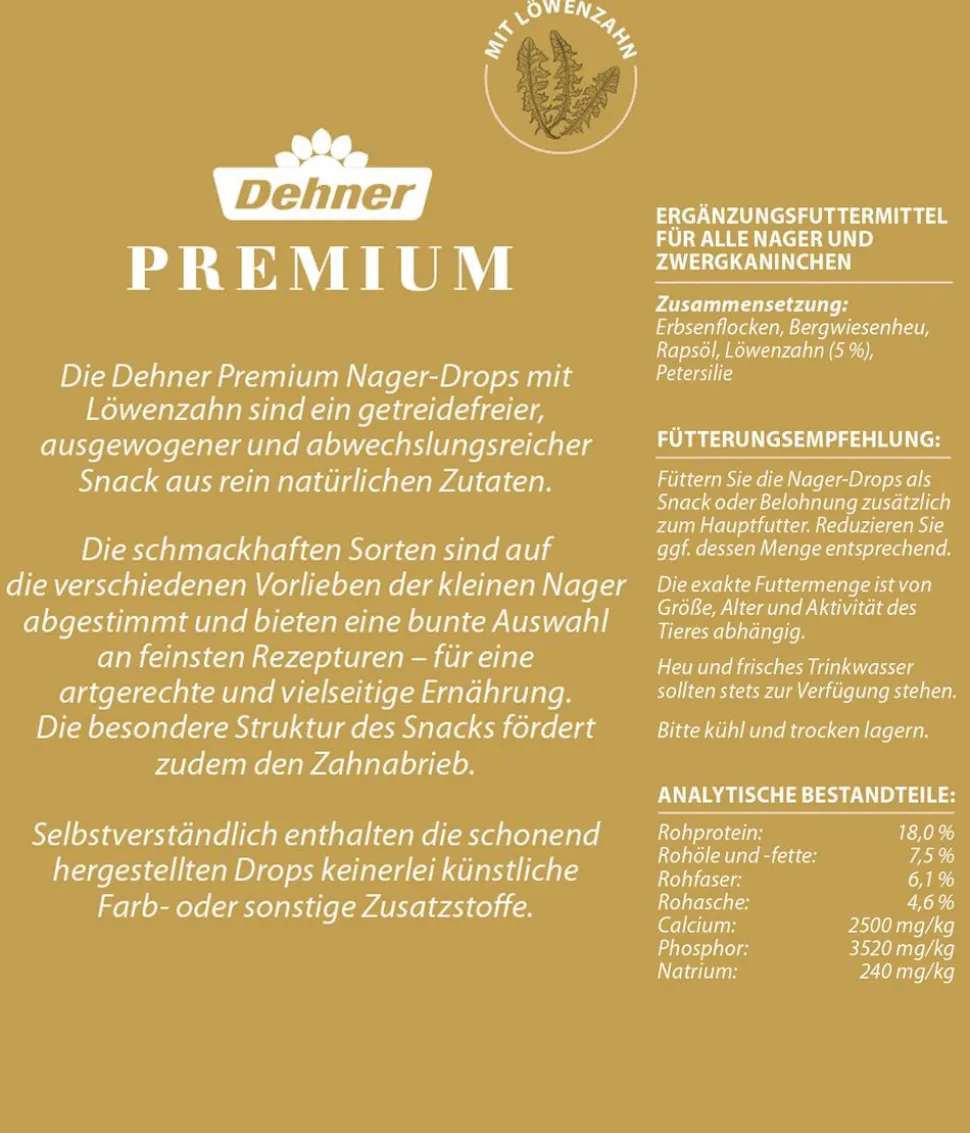 Dehner Premium Nager-Drops, 3 x 140 g