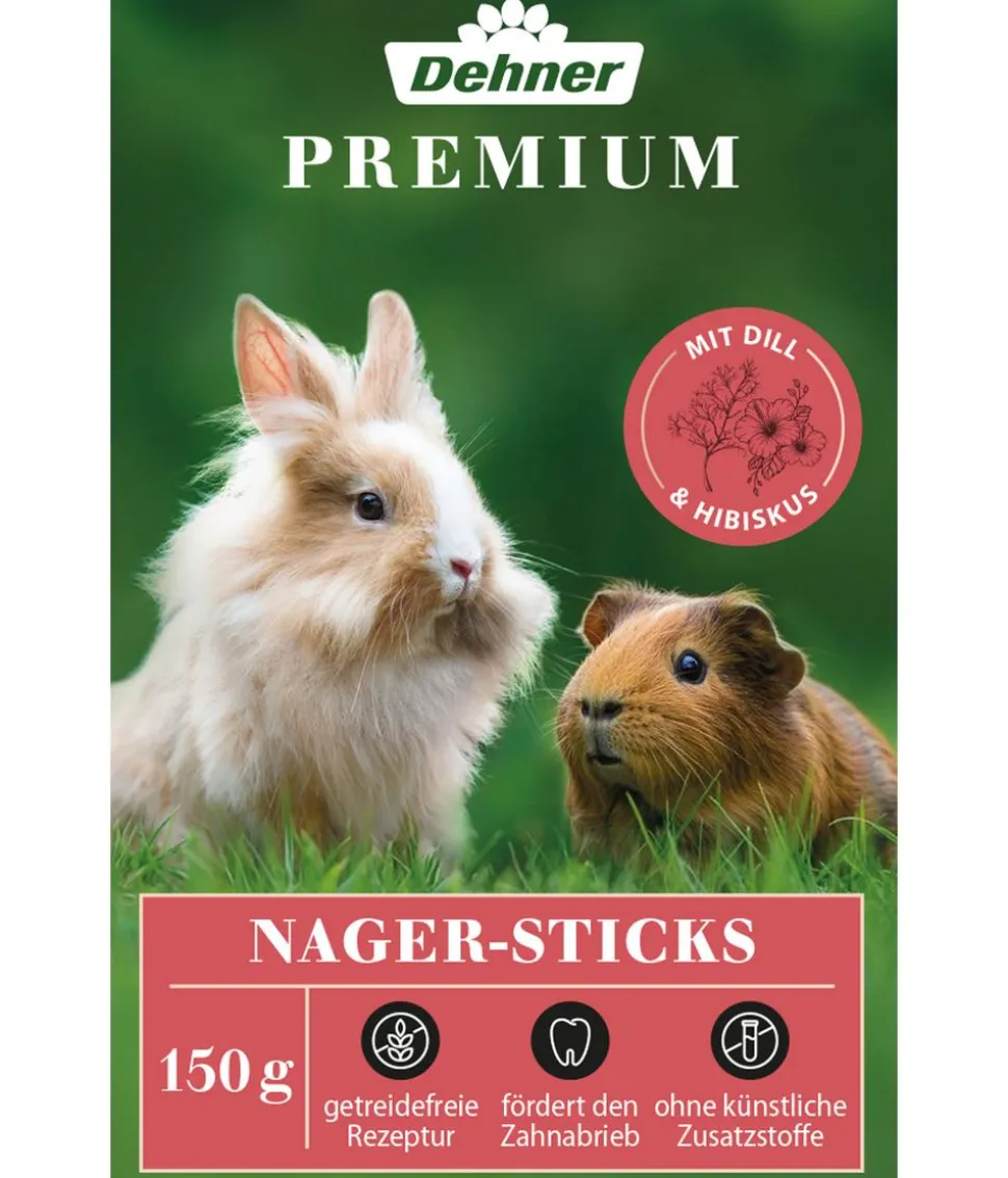 Dehner Premium Nager-Sticks getreidefrei, 3 x 150 g