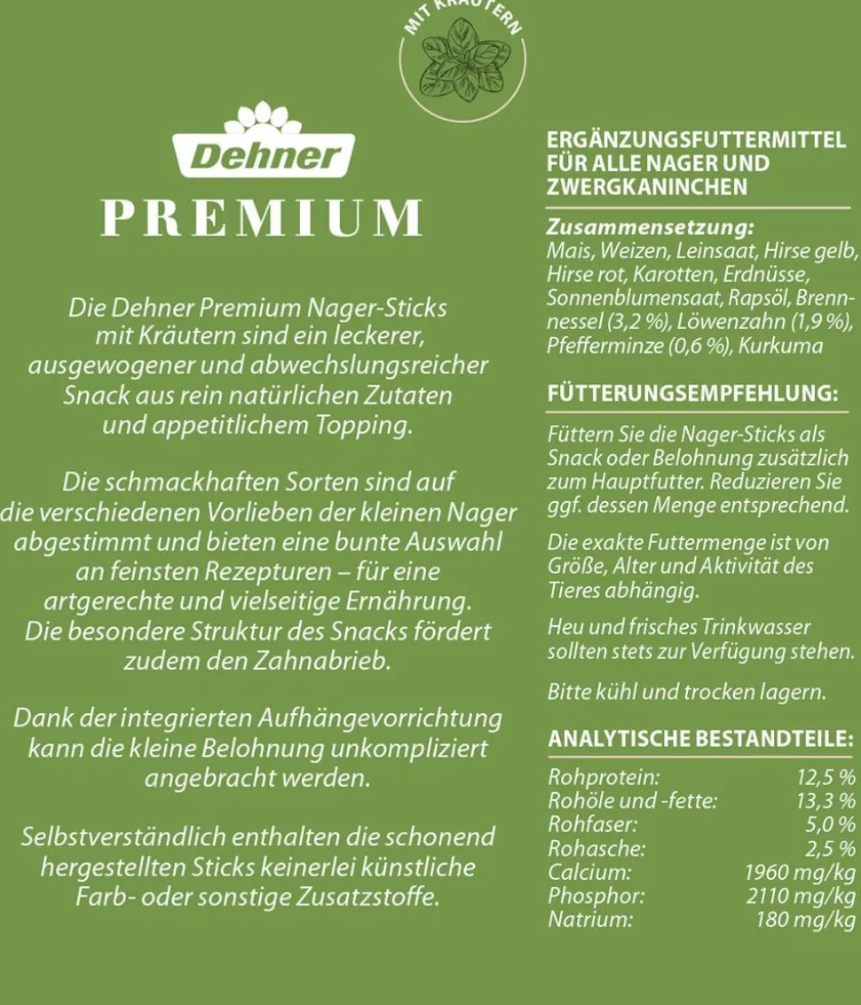 Dehner Premium Nager-Sticks Mix, 3 x 150 g