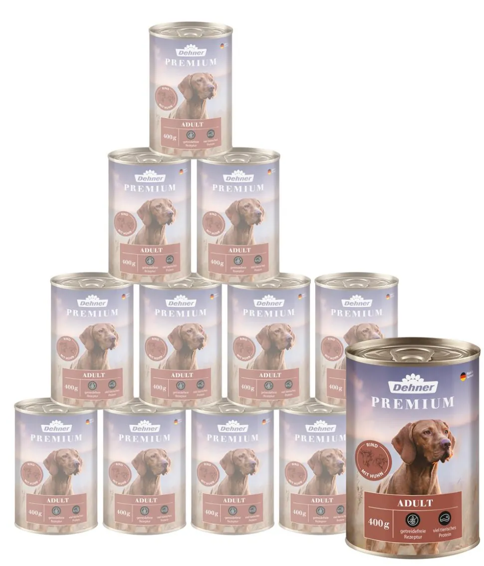 Dehner Premium Nassfutter für Hunde Adult