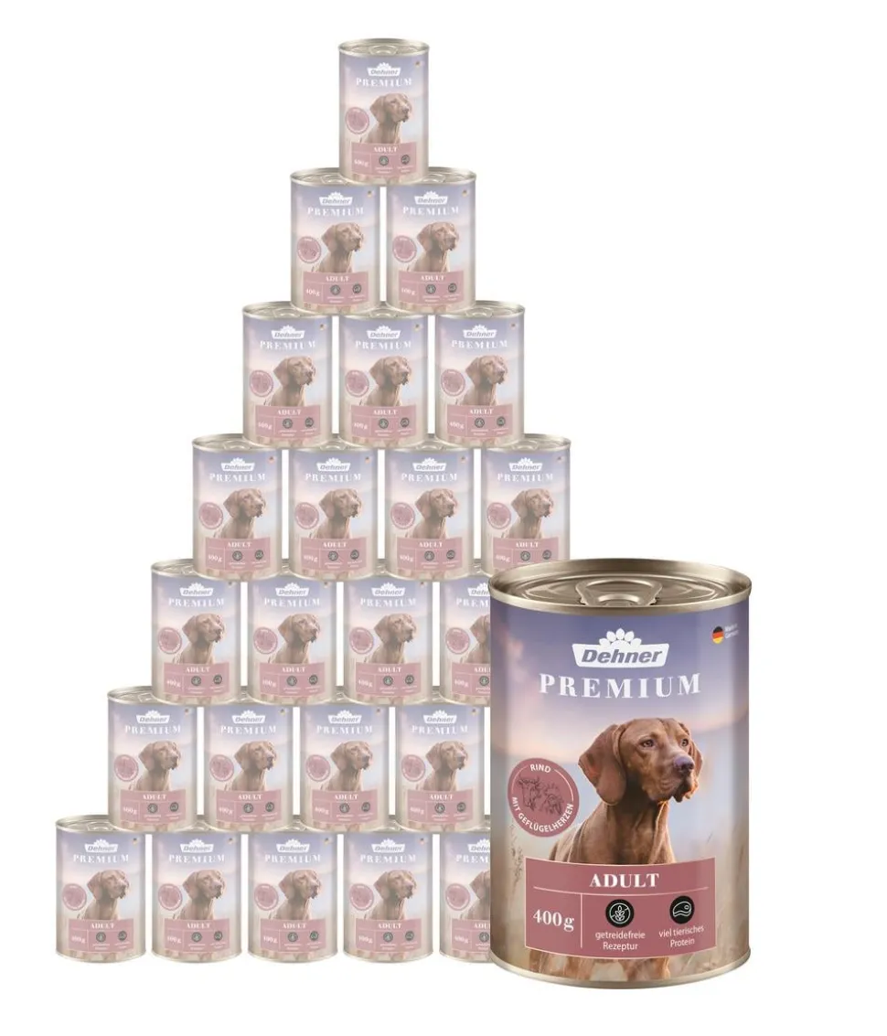 Dehner Premium Nassfutter für Hunde Adult