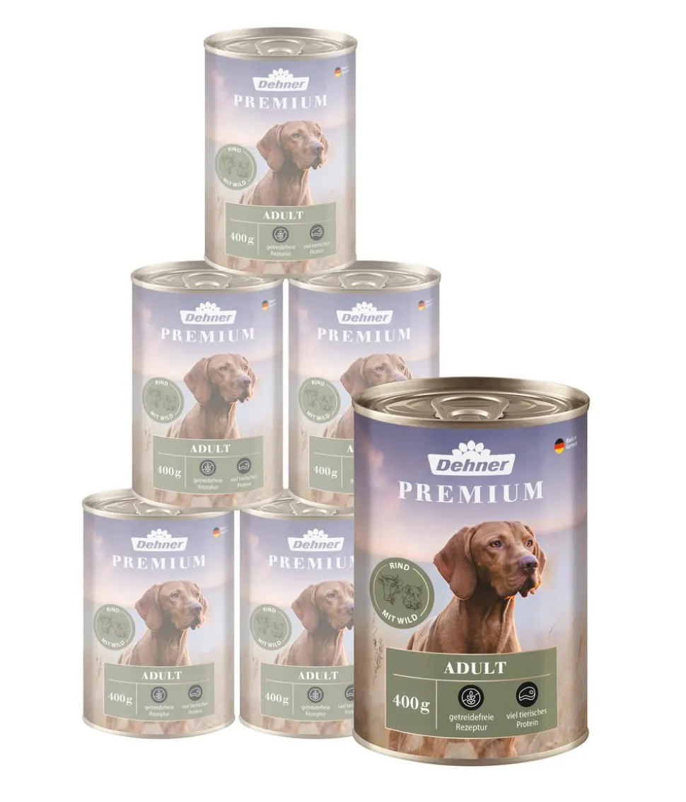 Dehner Premium Nassfutter für Hunde Adult