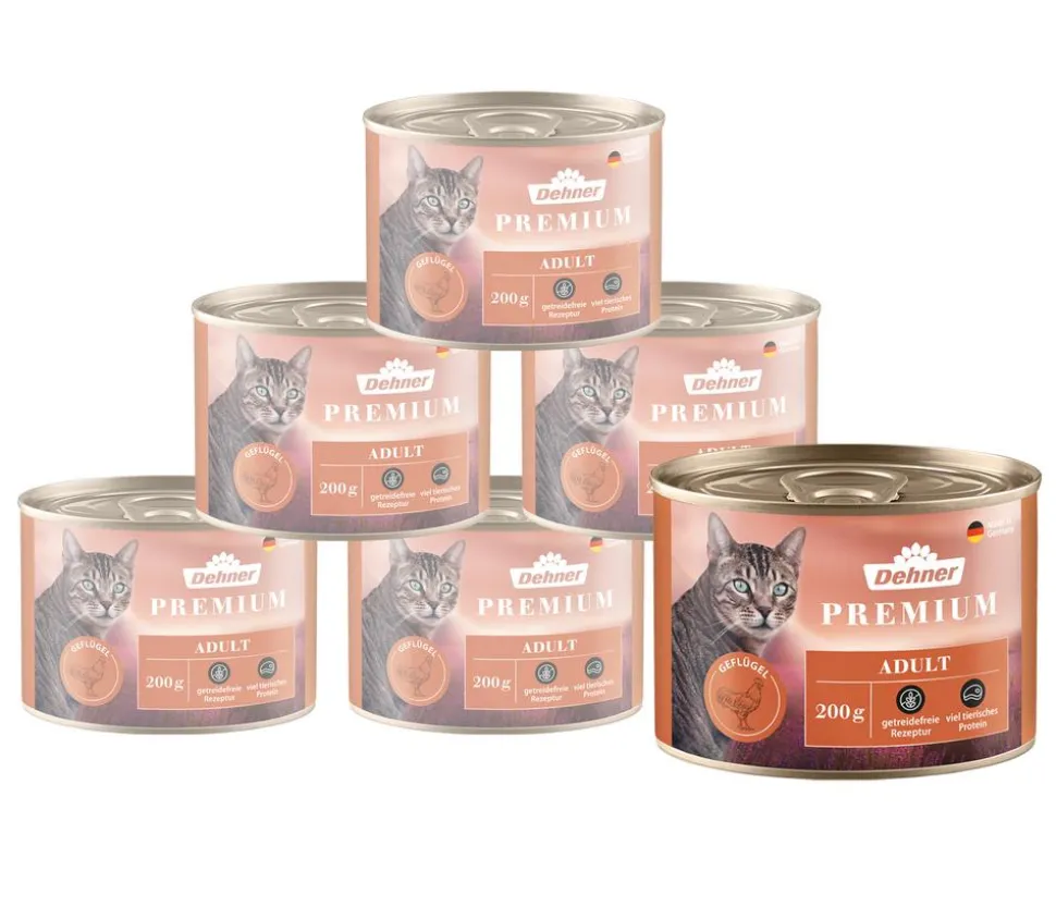 Dehner Premium Nassfutter für Katzen Adult