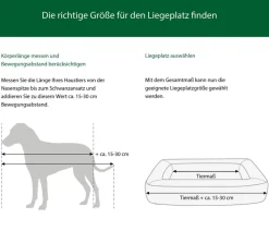 Dehner Premium Orthopädisches Hundebett Yumah, rechteckig, ca. B120/H23/T90 cm