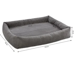 Dehner Premium Orthopädisches Hundebett Yumah, rechteckig, ca. B120/H23/T90 cm