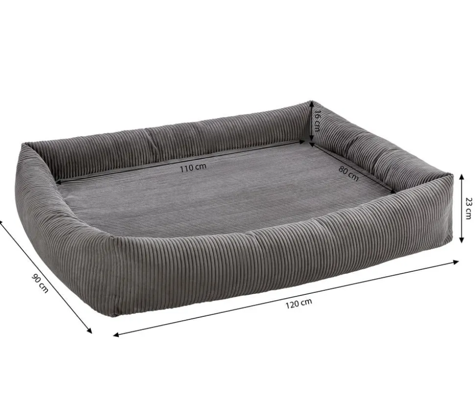 Dehner Premium Orthopädisches Hundebett Yumah, rechteckig, ca. B120/H23/T90 cm