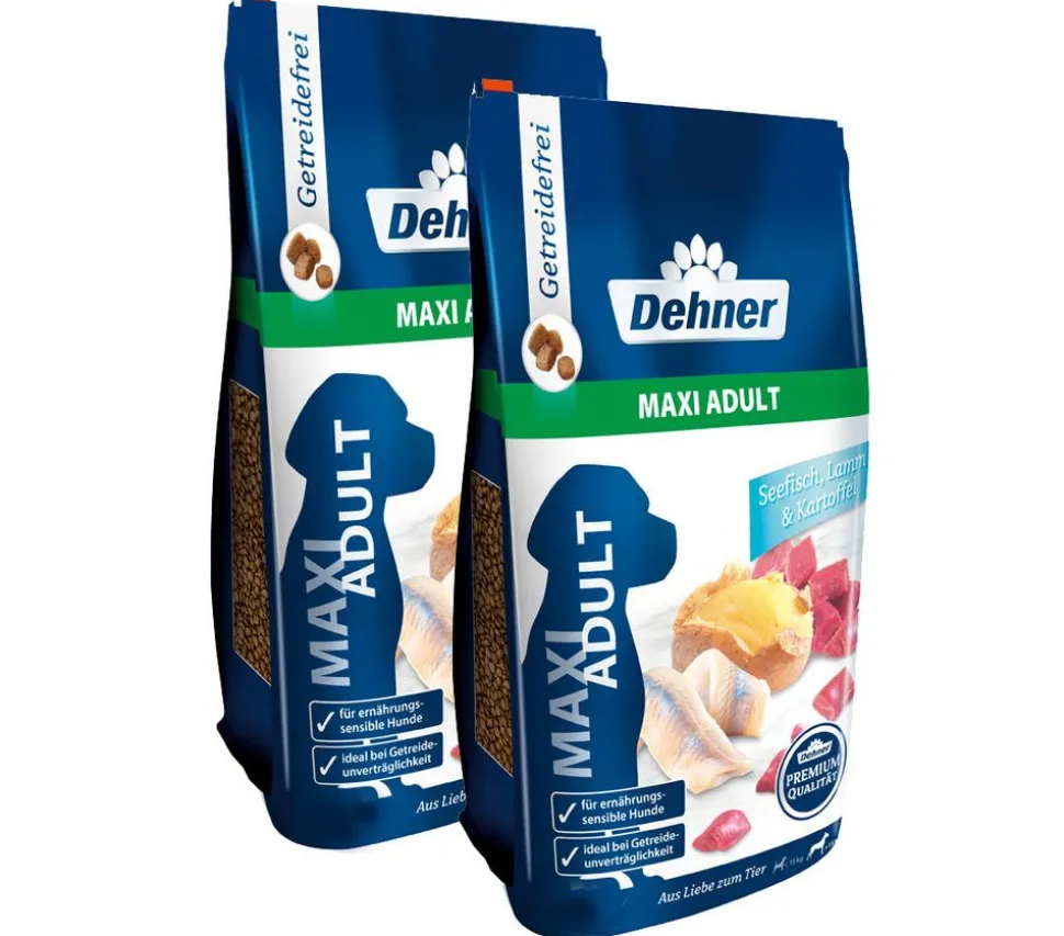 Dehner Premium Trockenfutter für Hunde Maxi Adult, Rind & Kartoffel