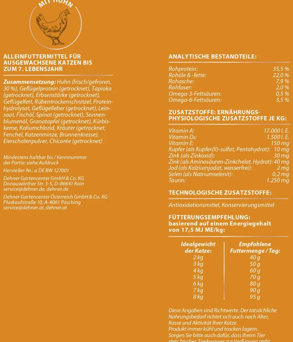 Dehner Premium Trockenfutter für Katzen Adult