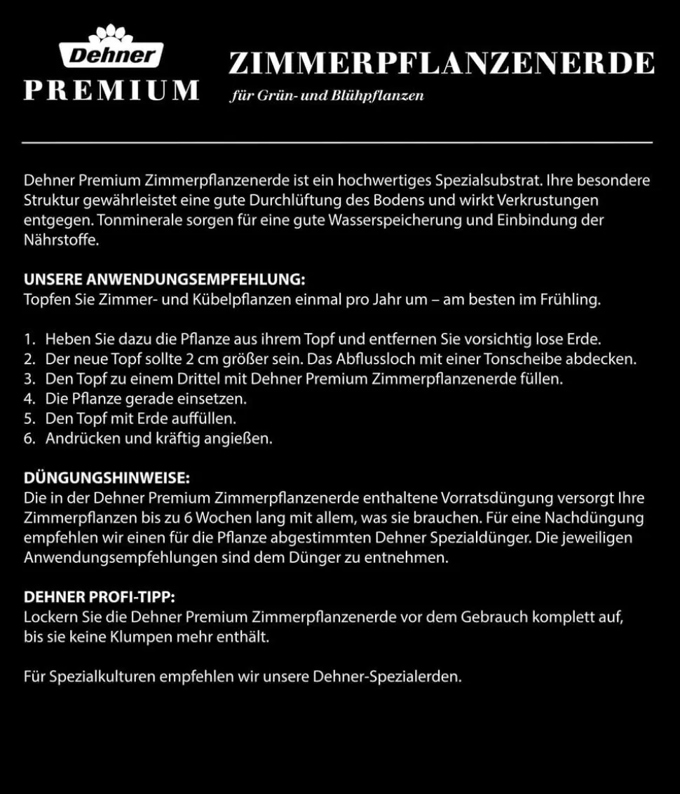 Dehner Premium Zimmerpflanzenerde, 75 x 10 Liter