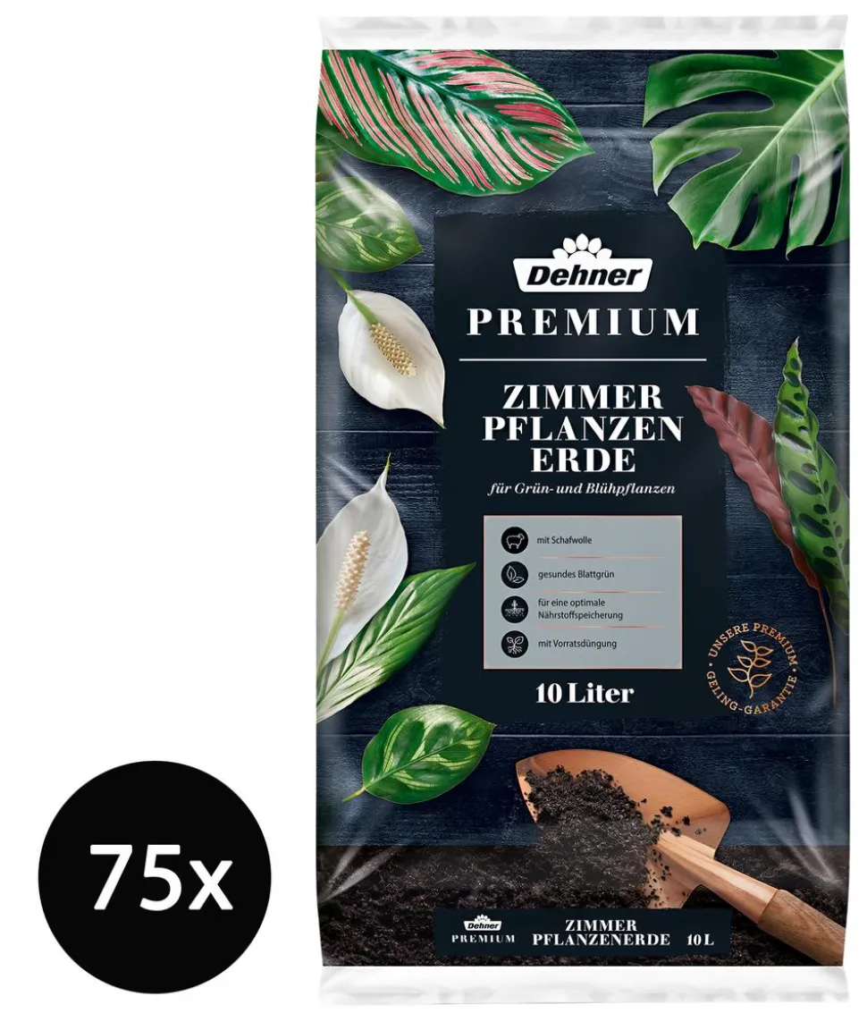Dehner Premium Zimmerpflanzenerde, 75 x 10 Liter