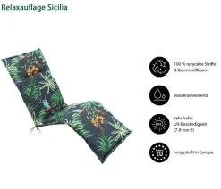 Dehner Relaxauflage Sicilia, ca. B50/H4/T168 cm