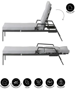 Dehner Relaxliege Formentera, ca. B66/H97/T188,5 cm