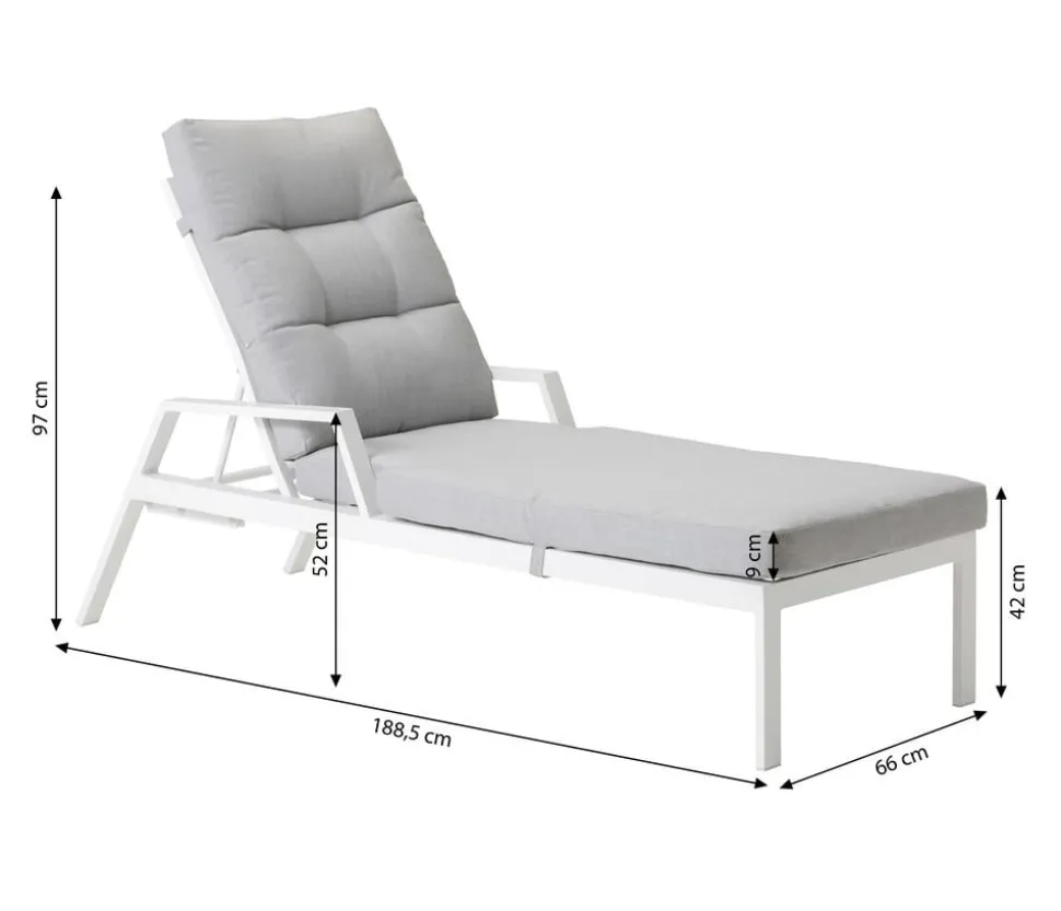 Dehner Relaxliege Formentera, ca. B66/H97/T188,5 cm