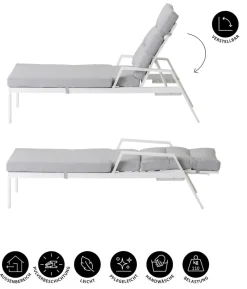 Dehner Relaxliege Formentera, ca. B66/H97/T188,5 cm