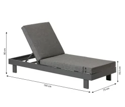 Dehner Relaxliege Riva, ca. B73/H90/T195 cm