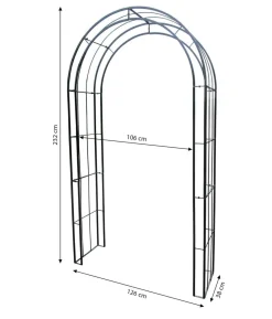 Dehner Rosenbogen York, ca. B126/H232/T38 cm