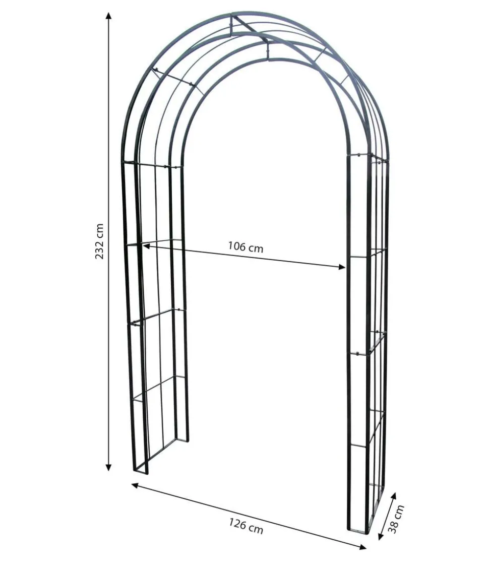 Dehner Rosenbogen York, ca. B126/H232/T38 cm