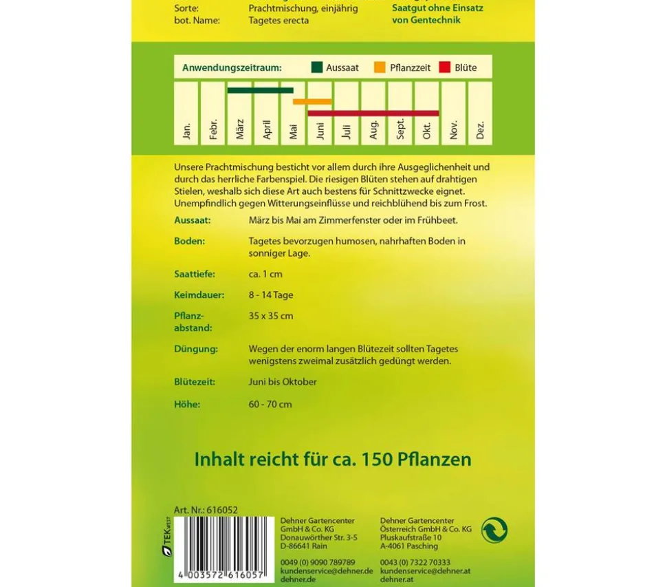 Dehner Samen Hohe Tagetes 'Prachtmischung'