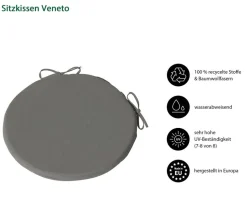 Dehner Sitzkissen Veneto, Ø40/H4 cm