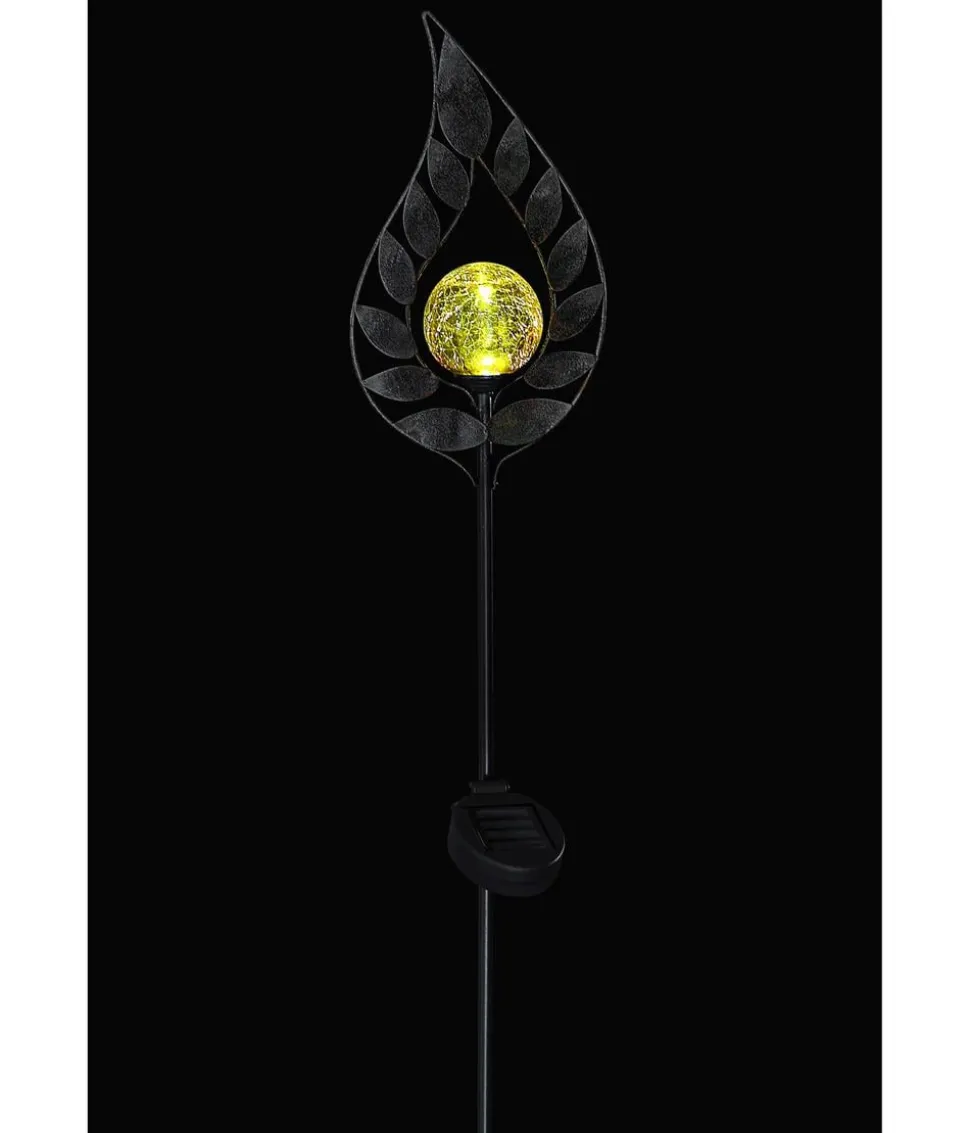 Dehner Solar-Dekostab Arian, ca. H130 cm, metallic-braun/orange