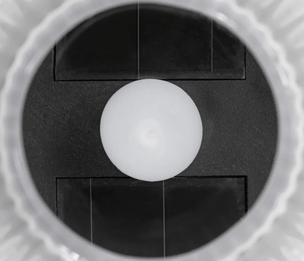Dehner Solar-Edelstahlleuchte, gerillt, 4er-Set
