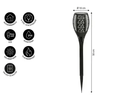 Dehner Solar-Flammenfackel Junior, ca. Ø10/H50 cm