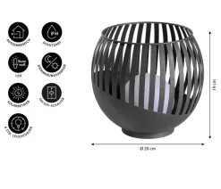 Dehner Solar-Lampe Mina, ca. Ø20/H19 cm