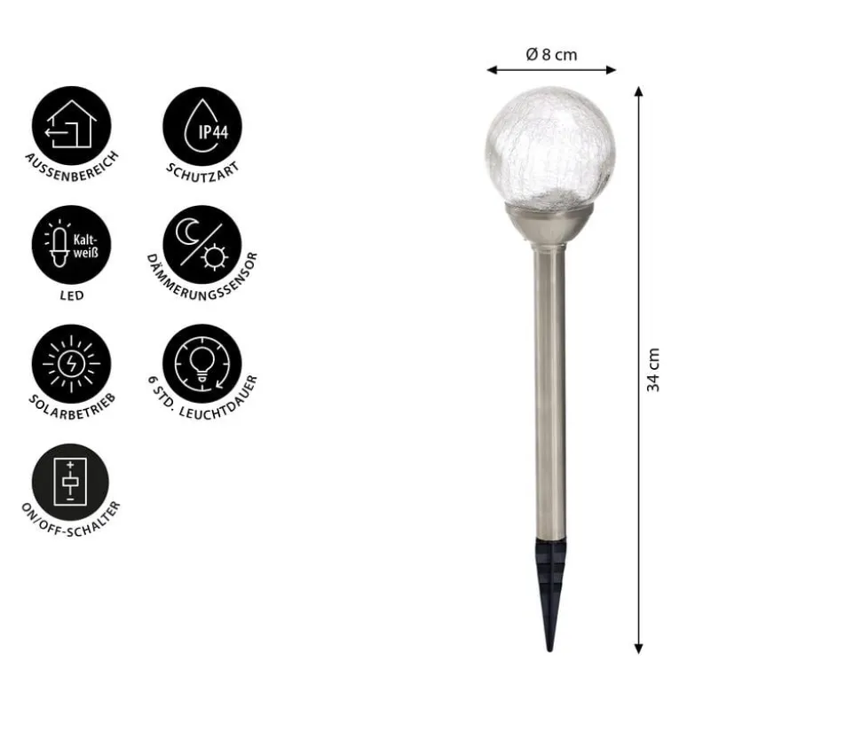 Dehner Solar-Stecker Crackle