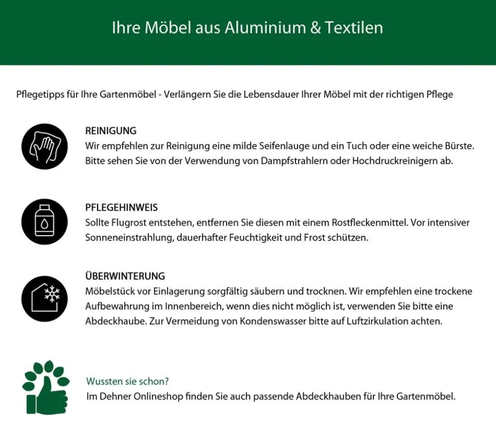 Dehner Sonnenschirm Vido, rund, ca. Ø150 cm