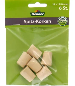 Dehner Spitz-Korken, Ø10/13/H22 mm, 6er-Set