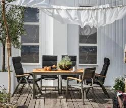 Dehner Teak-Ausziehtisch Colmar, ca. B152-210/H76/T89 cm
