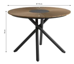 Dehner Tisch Barcelona, ca. Ø110/H76 cm
