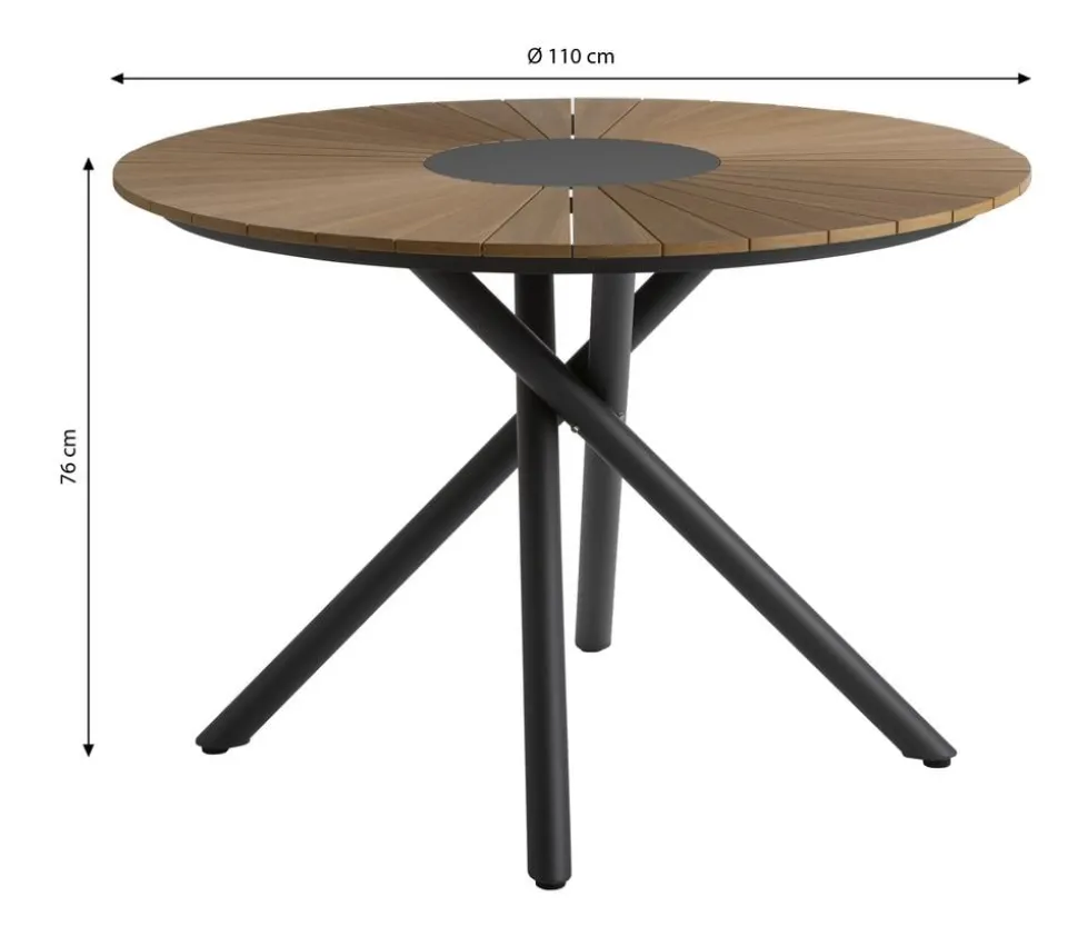 Dehner Tisch Barcelona, ca. Ø110/H76 cm