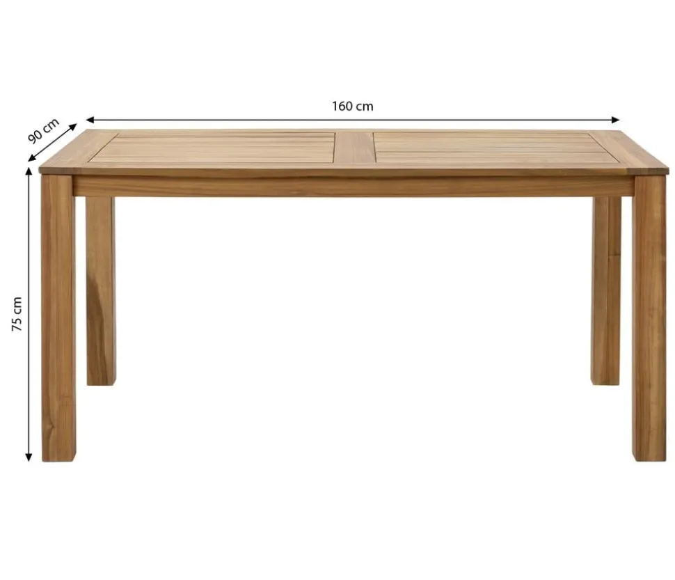 Dehner Tisch Macao, ca. B160/H75/T90 cm