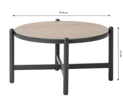 Dehner Tisch St-Etienne, ca. Ø78/H46 cm