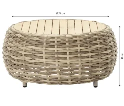 Dehner Tisch Tulum, ca. Ø71/H40 cm