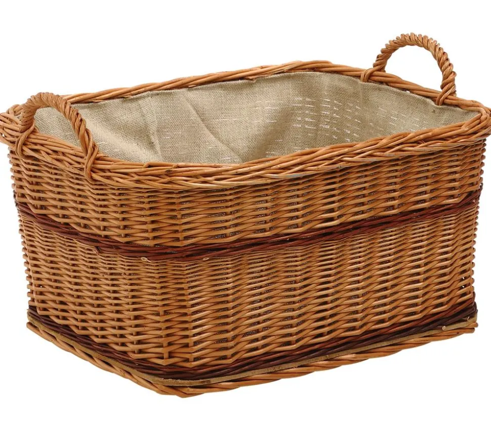 Dehner Weiden-Kaminkorb mit Jute