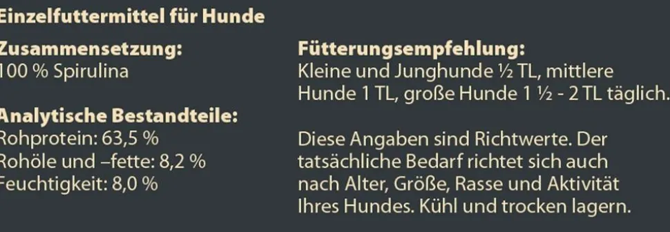 Dehner Wild Nature BARF-Ergänzungsfutter für Hunde Spirulina