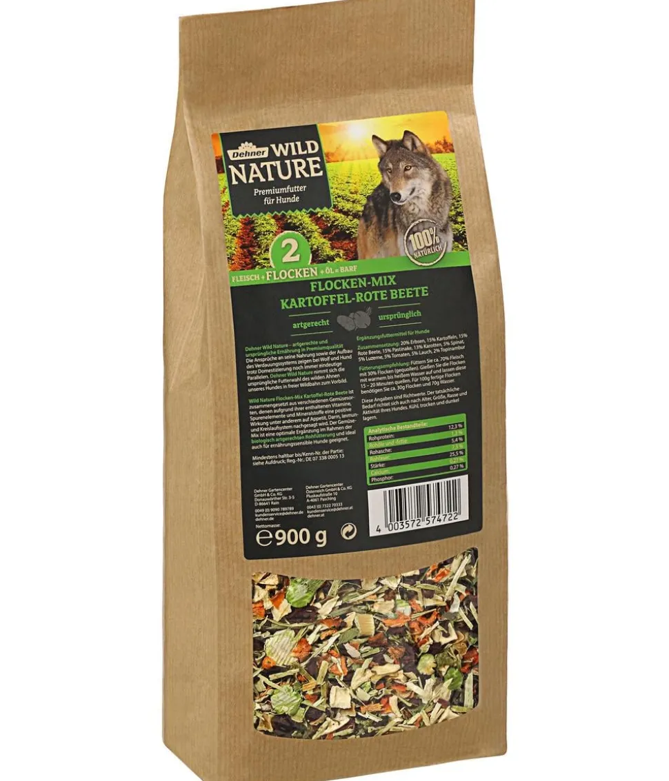 Dehner Wild Nature BARF-Ergänzungsfutter für Hunde Flocken-Mix Kartoffel-Rote Beete