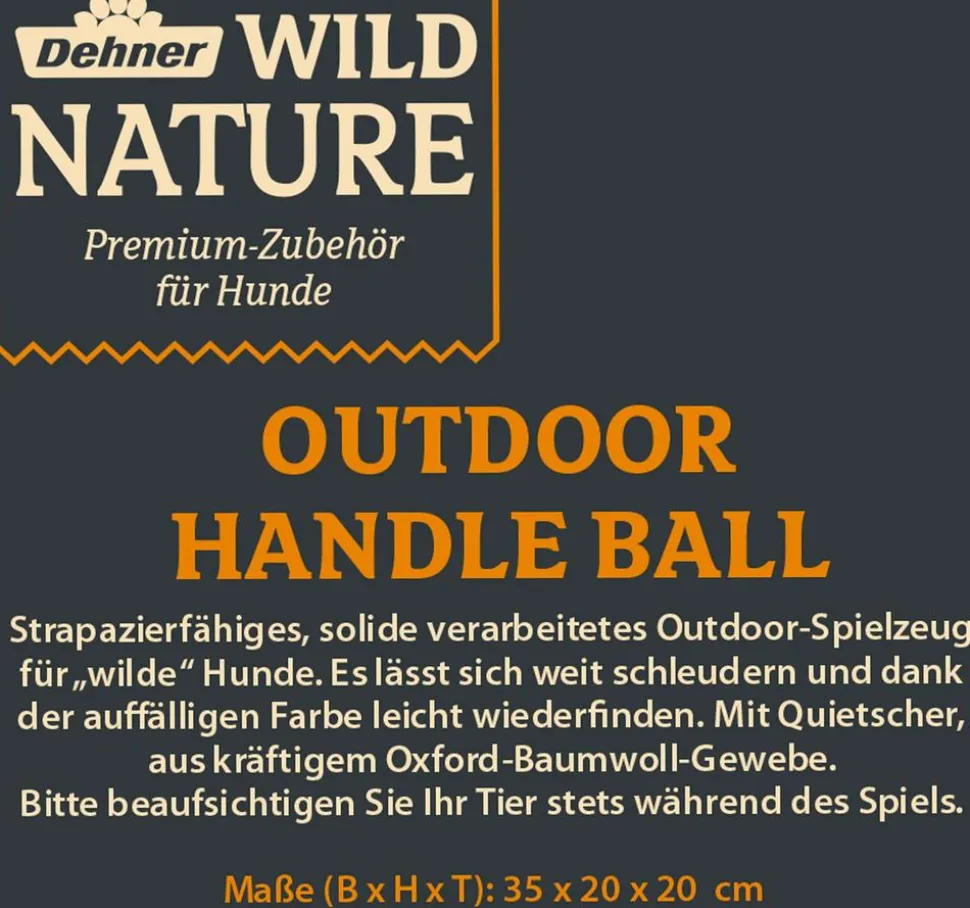 Dehner Wild Nature Hundespielzeug Outdoor Handle Ball