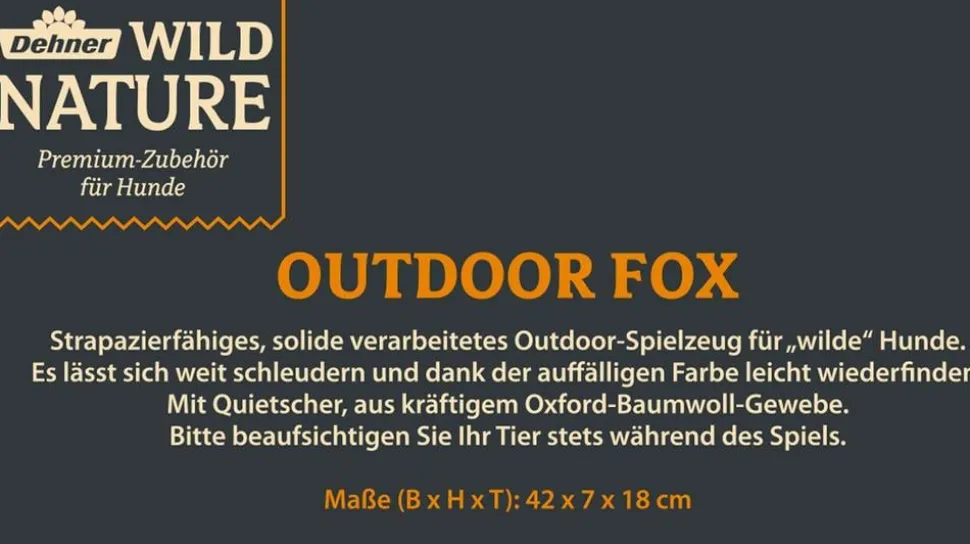 Dehner Wild Nature Hundespielzeug Outdoor Fox