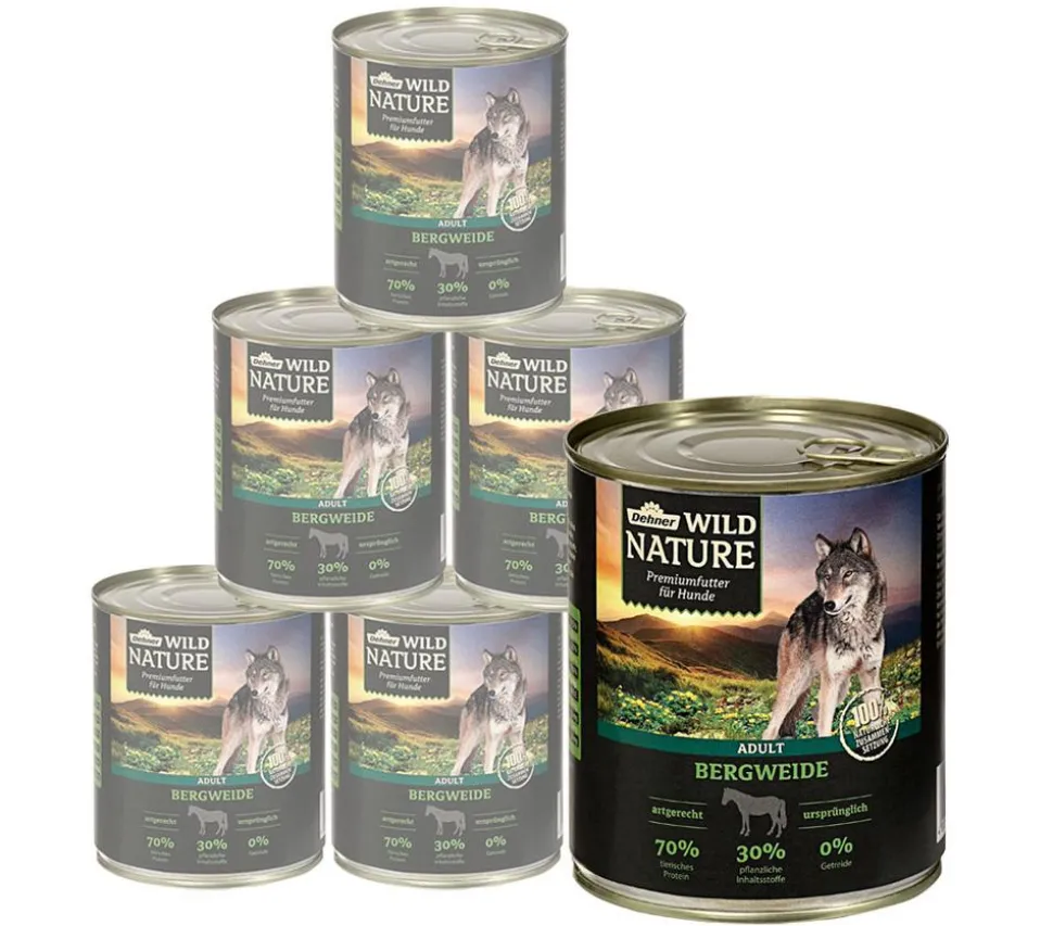 Dehner Wild Nature Nassfutter für Hunde Bergweide Adult, Pferd