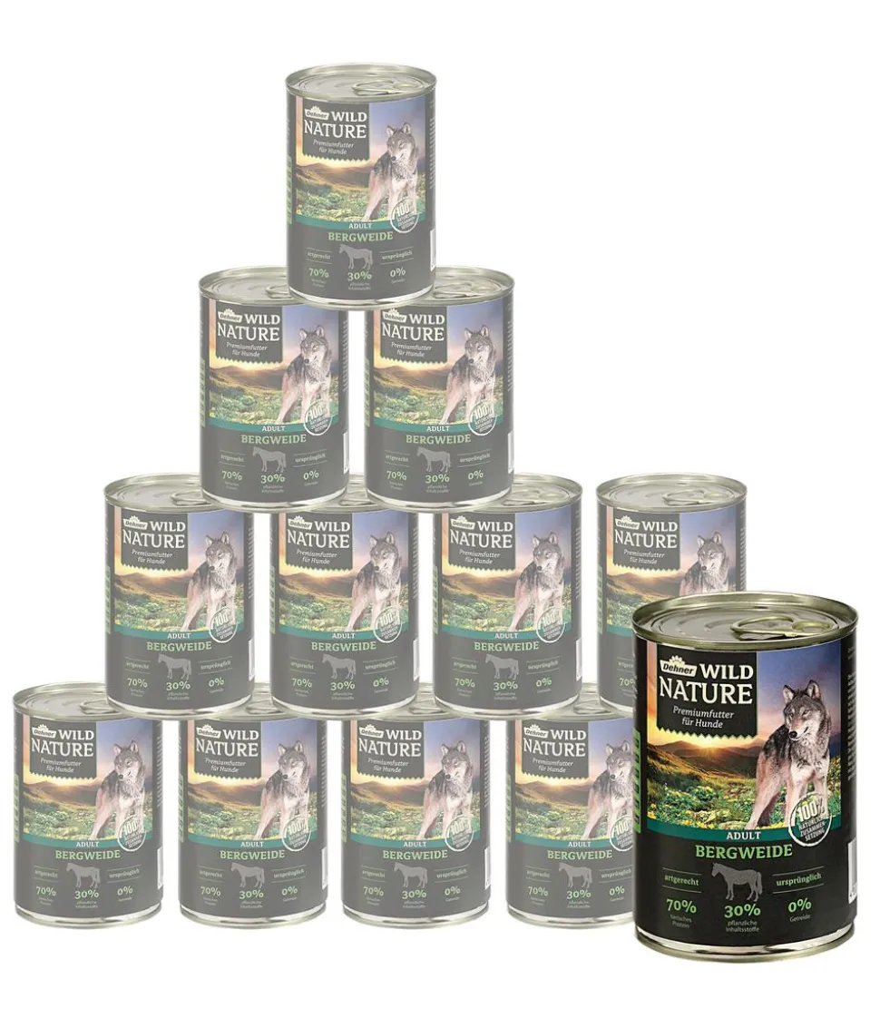 Dehner Wild Nature Nassfutter für Hunde Bergweide Adult, Pferd