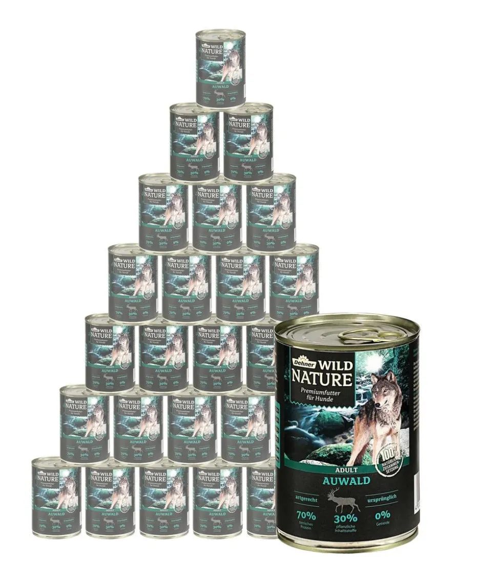 Dehner Wild Nature Nassfutter für Hunde Auwald Adult, 400 g/800 g