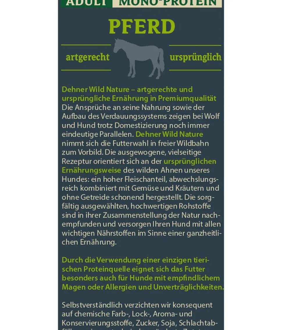 Dehner Wild Nature Nassfutter für Hunde Mono-Protein Adult, Pferd
