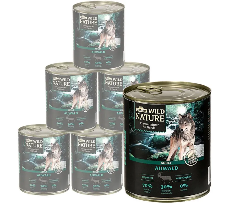 Dehner Wild Nature Nassfutter für Hunde Auwald Adult, 400 g/800 g
