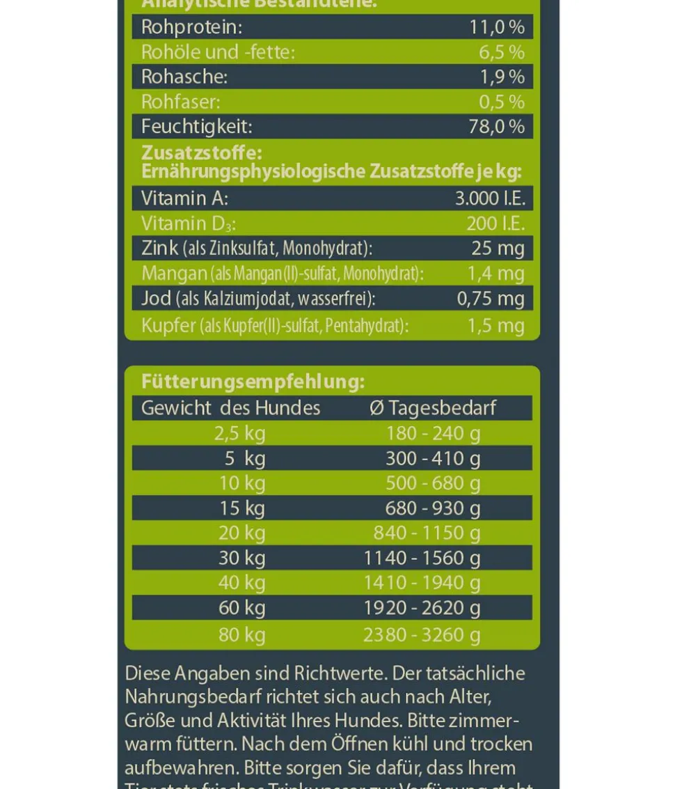 Dehner Wild Nature Nassfutter für Hunde Hochmoor Adult, Ente